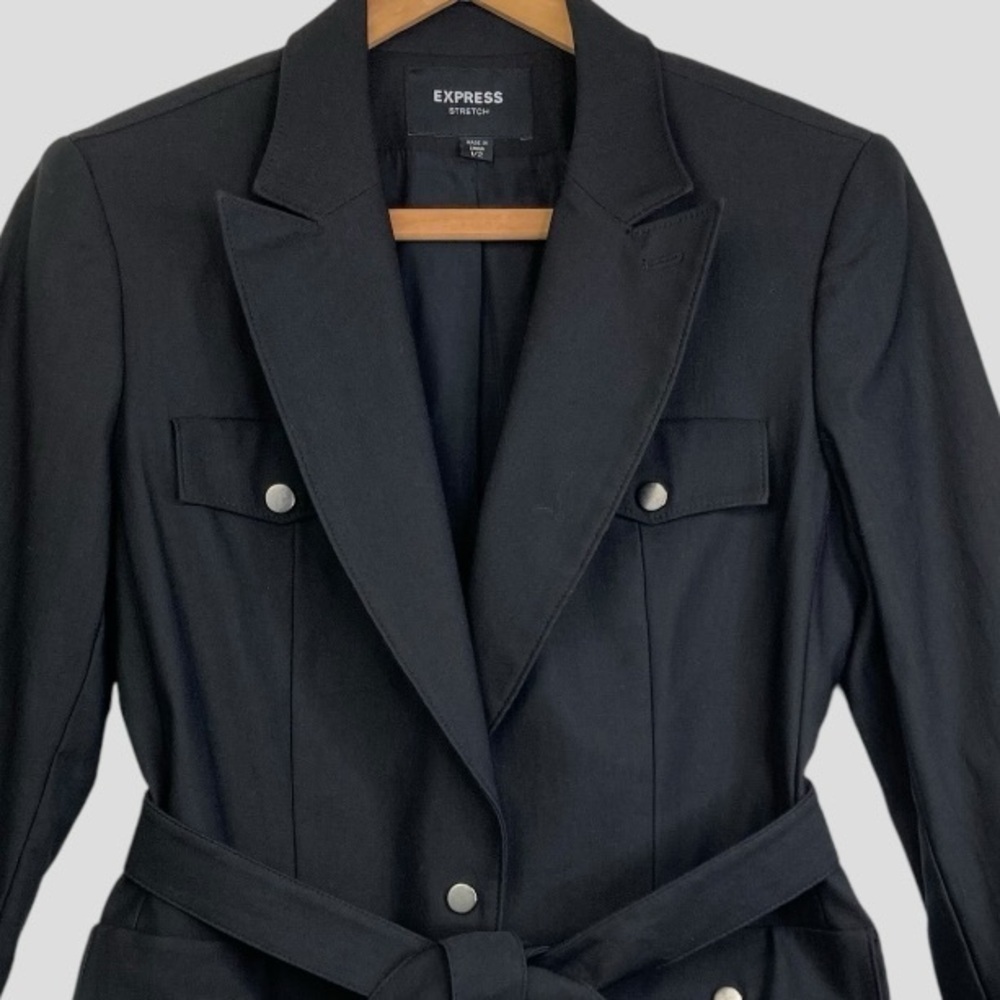 Vintage Express Women’s Military Style Utility Blazer Jacket Power Dressing Sz.S - Picture 4 of 9